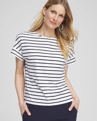 Zenergy® UPF Knit Stripe Dolman Top