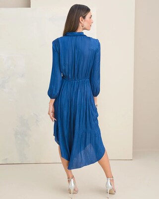 Crinkle Satin Midi-Dress