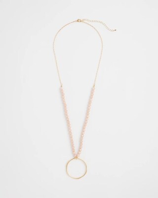 Beaded Circle Pendant Necklace click to view larger image.
