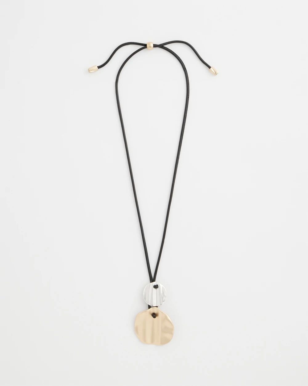 Crinkle Mixed Metal Pendant