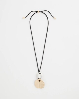 Crinkle Mixed Metal Pendant