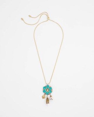 Adjustable Flower Charm Pendant Necklace