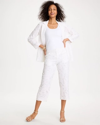 Novelty Lace Cropped Pants click to view larger image.