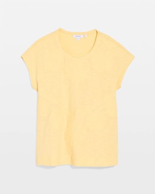 Monochrome Embroidered Cap-Sleeve Tee click to view larger image.