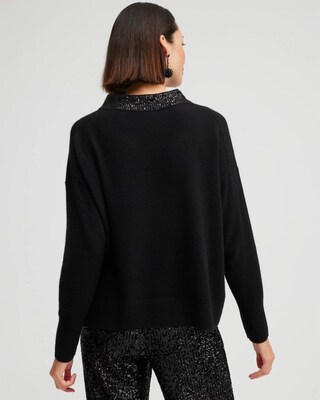 Black Label Cashmere Sequin Sweater