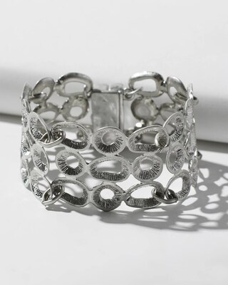 Silver Tone Magnetic Bracelet