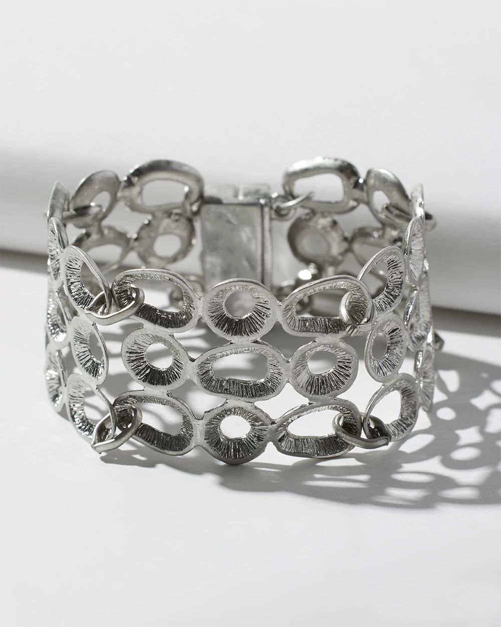 Silver Tone Magnetic Bracelet