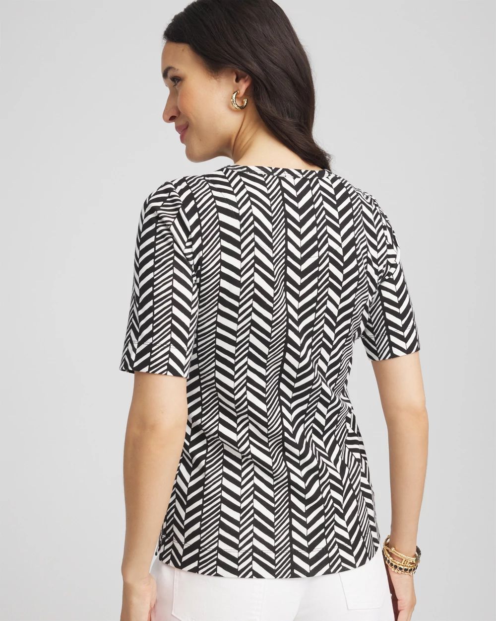 Printed Classic Fit Pima Cotton Tee