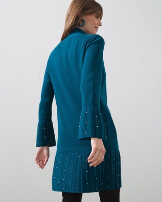 Faux Pleat Embellished Cardigan
