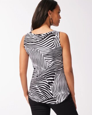 Zebra Print Cotton Slub Tank