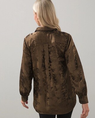 Shimmery Billow Sleeve Shirt