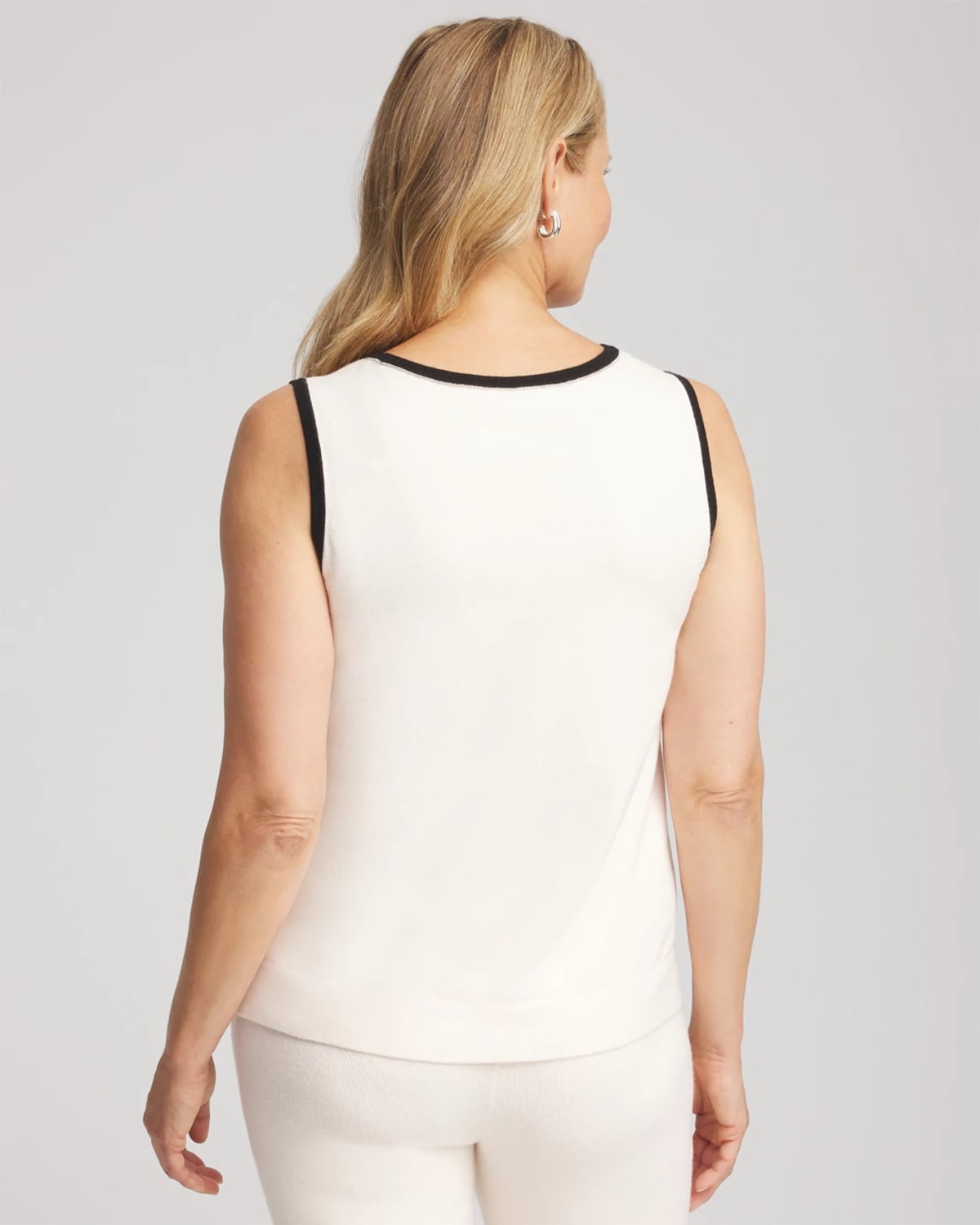 Chico's Luxe Cashmere-blend Tank In Cream