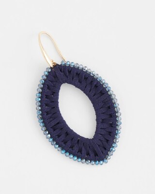No Droop® Blue Faux Suede Earrings