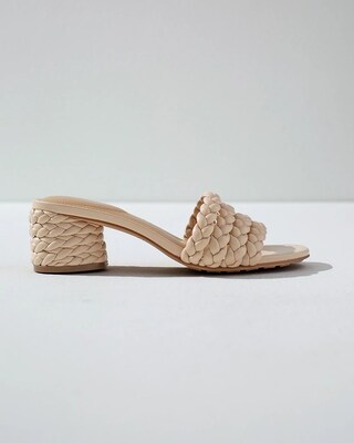 Neutral Braided Leather Sandals