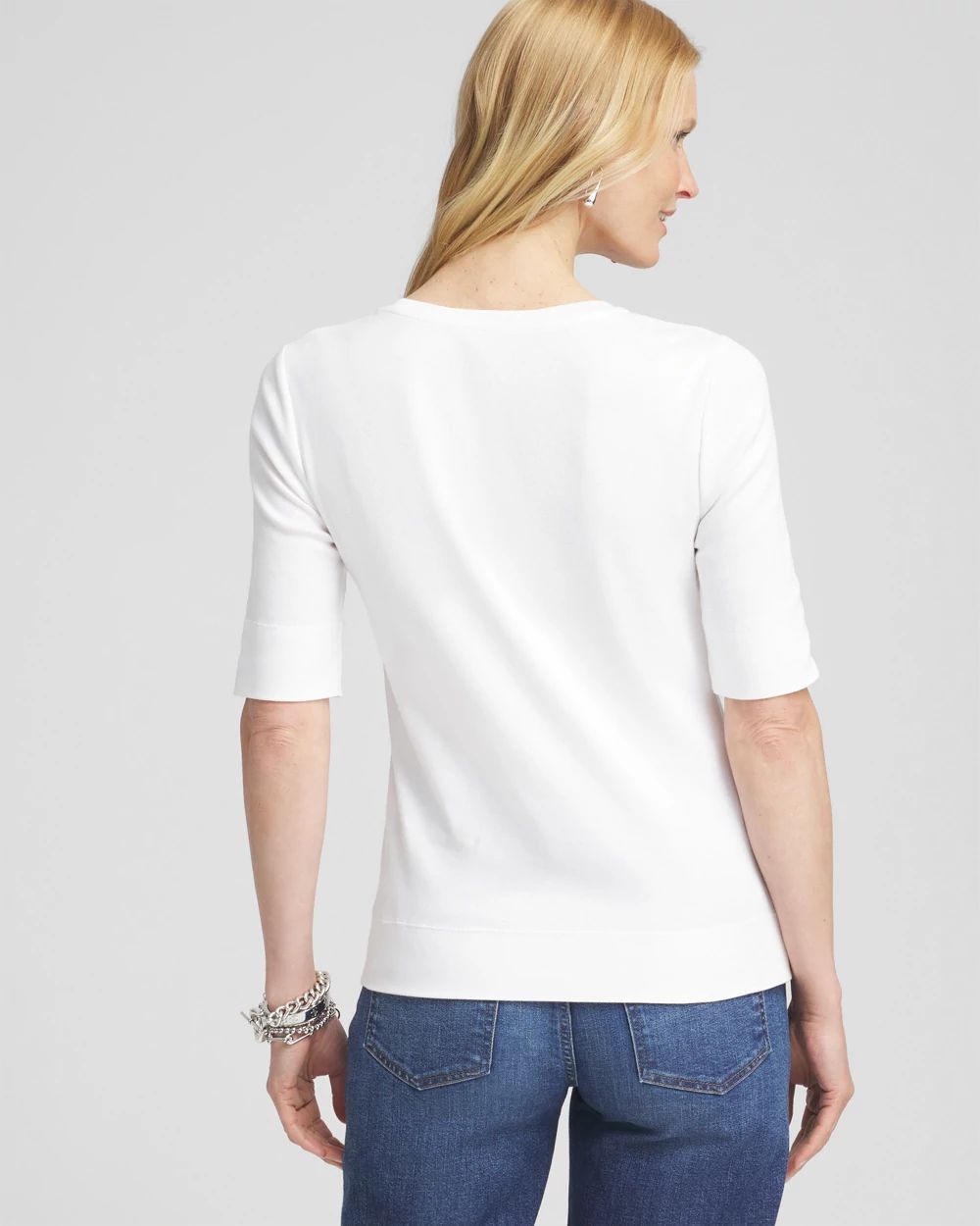 Caviar Bead Elbow Sleeve Tee