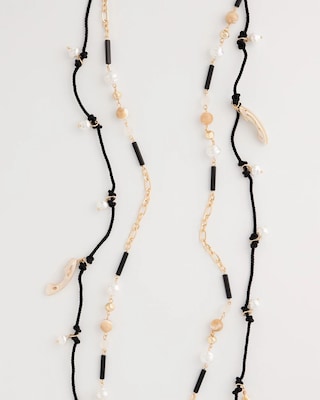 Rope Beaded Multi-Strand Necklace click to view larger image.