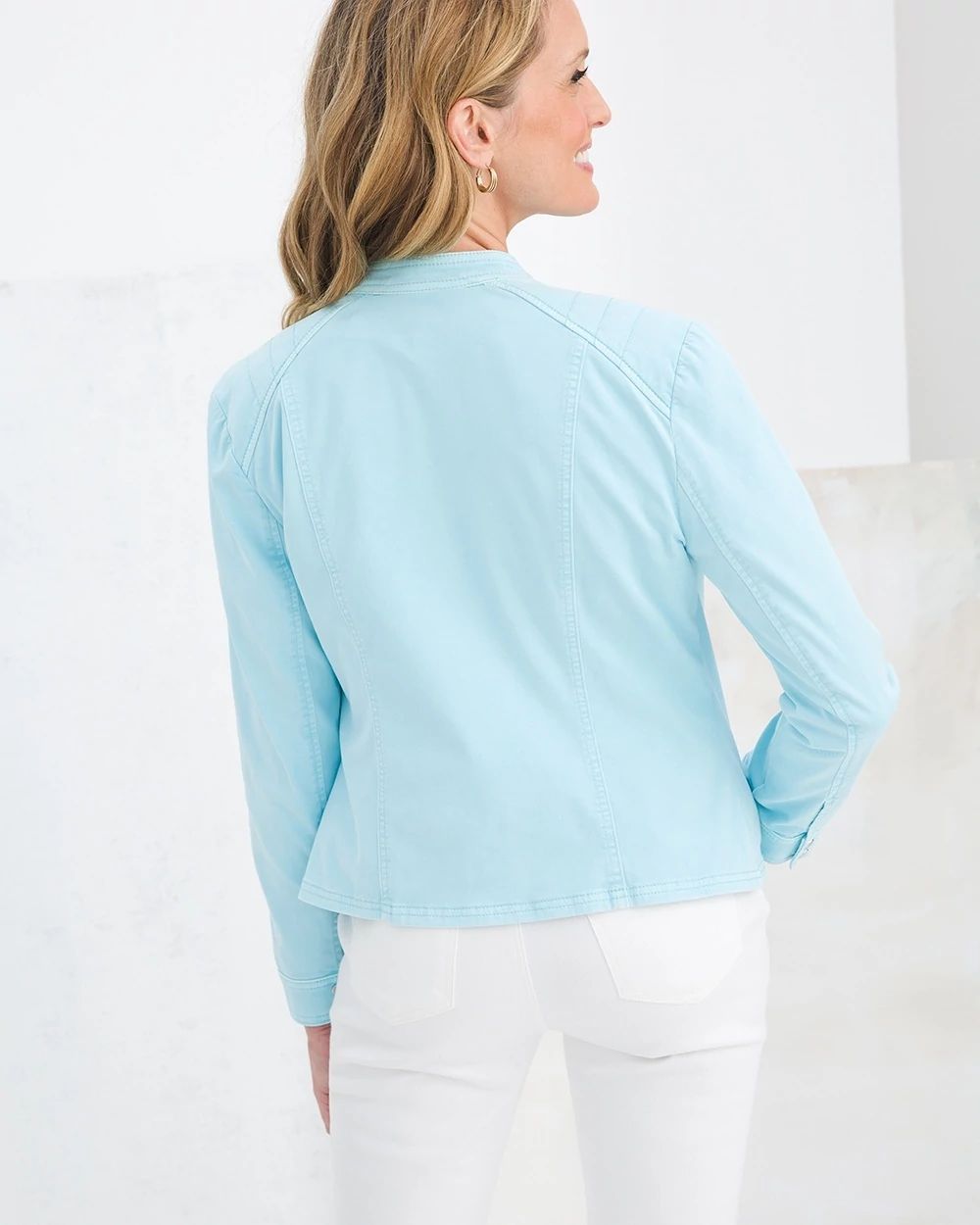 Charmed Twill Moto Jacket