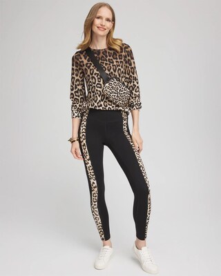 Zenergy® Leopard Print Side Panel Leggings click to view larger image.