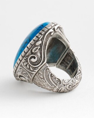 Turquoise-Tone Statement Ring click to view larger image.