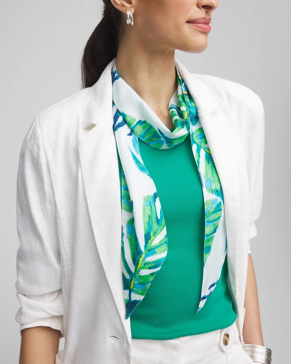 Island Motif Skinny Scarf
