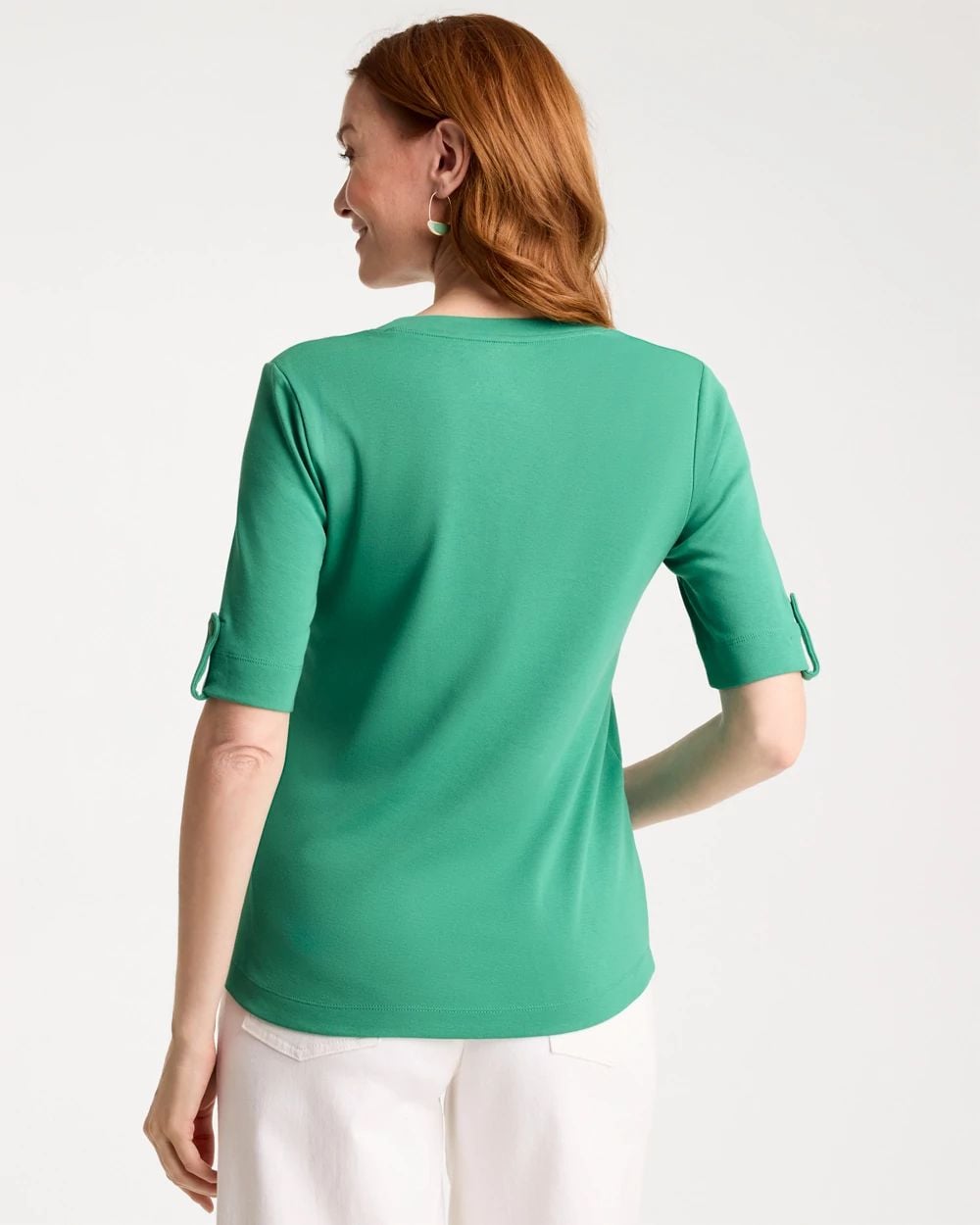 Pima V-Neck Tee click to view larger image.