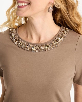 Cotton Sequin Tee click to view larger image.