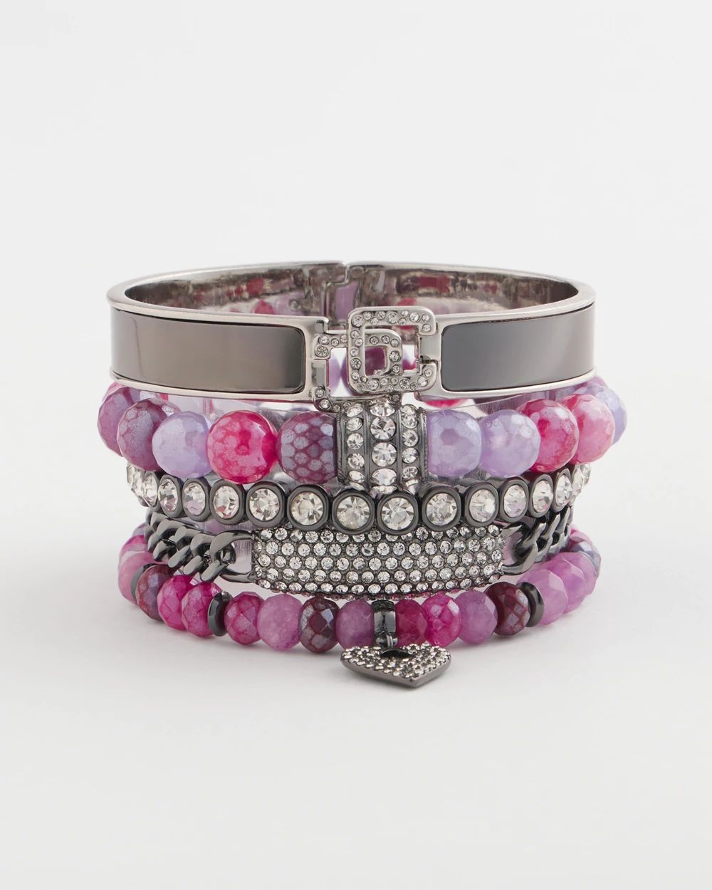 Hematite Pavé Bar Bracelet