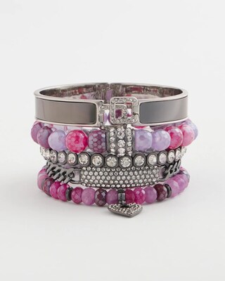 Hematite Pavé Bar Bracelet