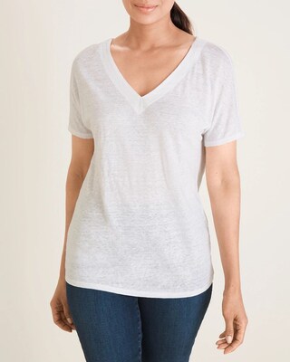 V-Neck Linen Tee