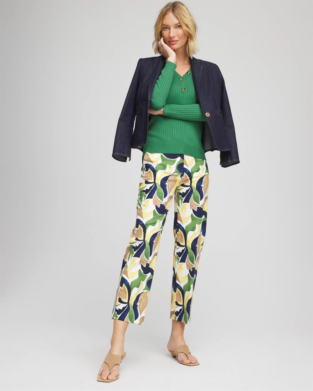 Emme Straight Mod Cropped Pants click to view larger image.