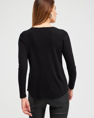 Embellished V-neck Pullover Sweater