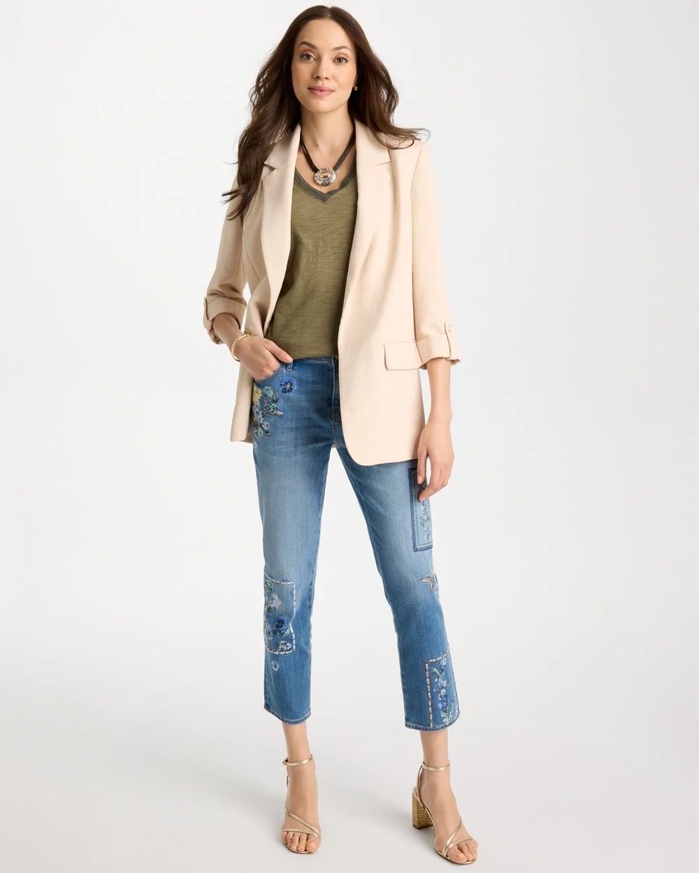 Cotton Slub V-Neck Tee