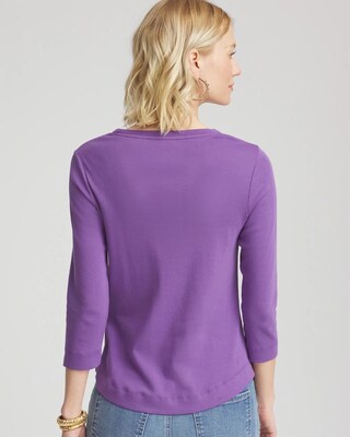 Everyday 3/4 Sleeve V-Neck Tee click to view larger image.