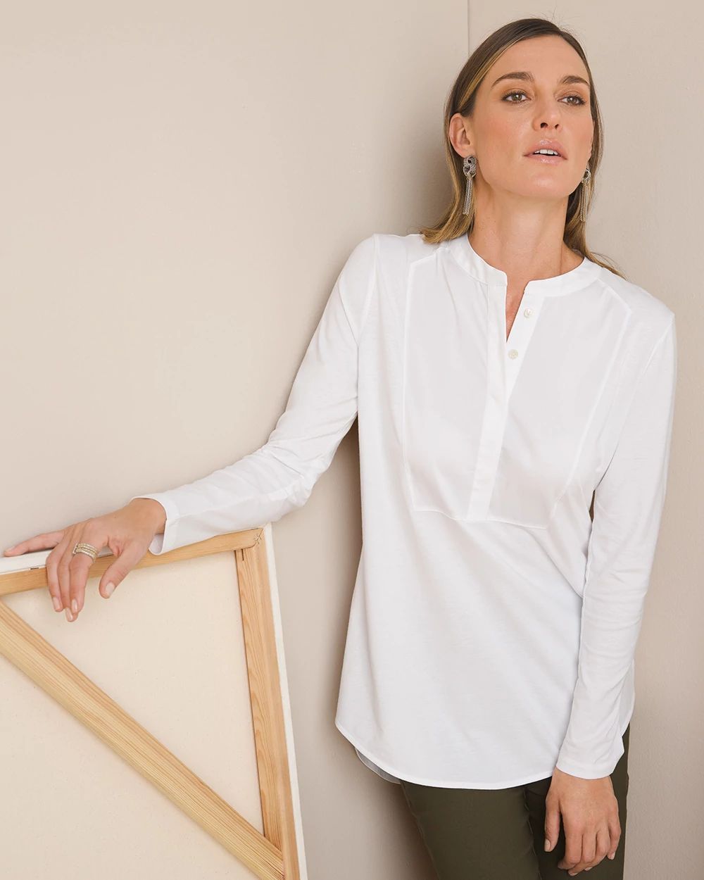 Knit Poplin Tunic