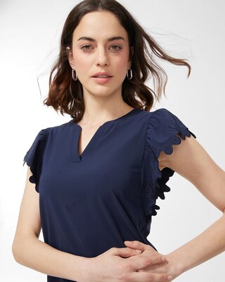 Zenergy UPF Scallop Sleeve Dress