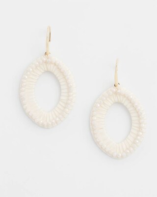 No Droop™ White Navette Earrings
