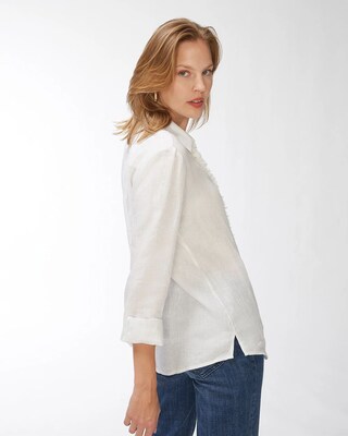 Linen Floral Applique Tunic