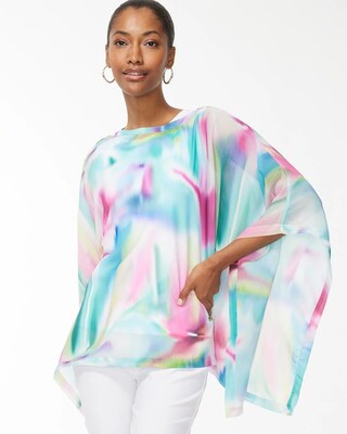Tie Dye Sheer Poncho
