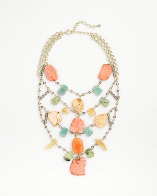 Chico's Originals Pastel Stone Necklace click to view larger image.