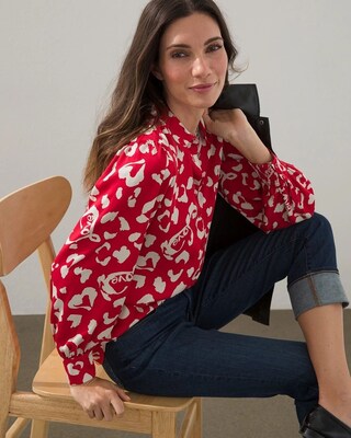 Sandwash Satin Leopard Love Shirt