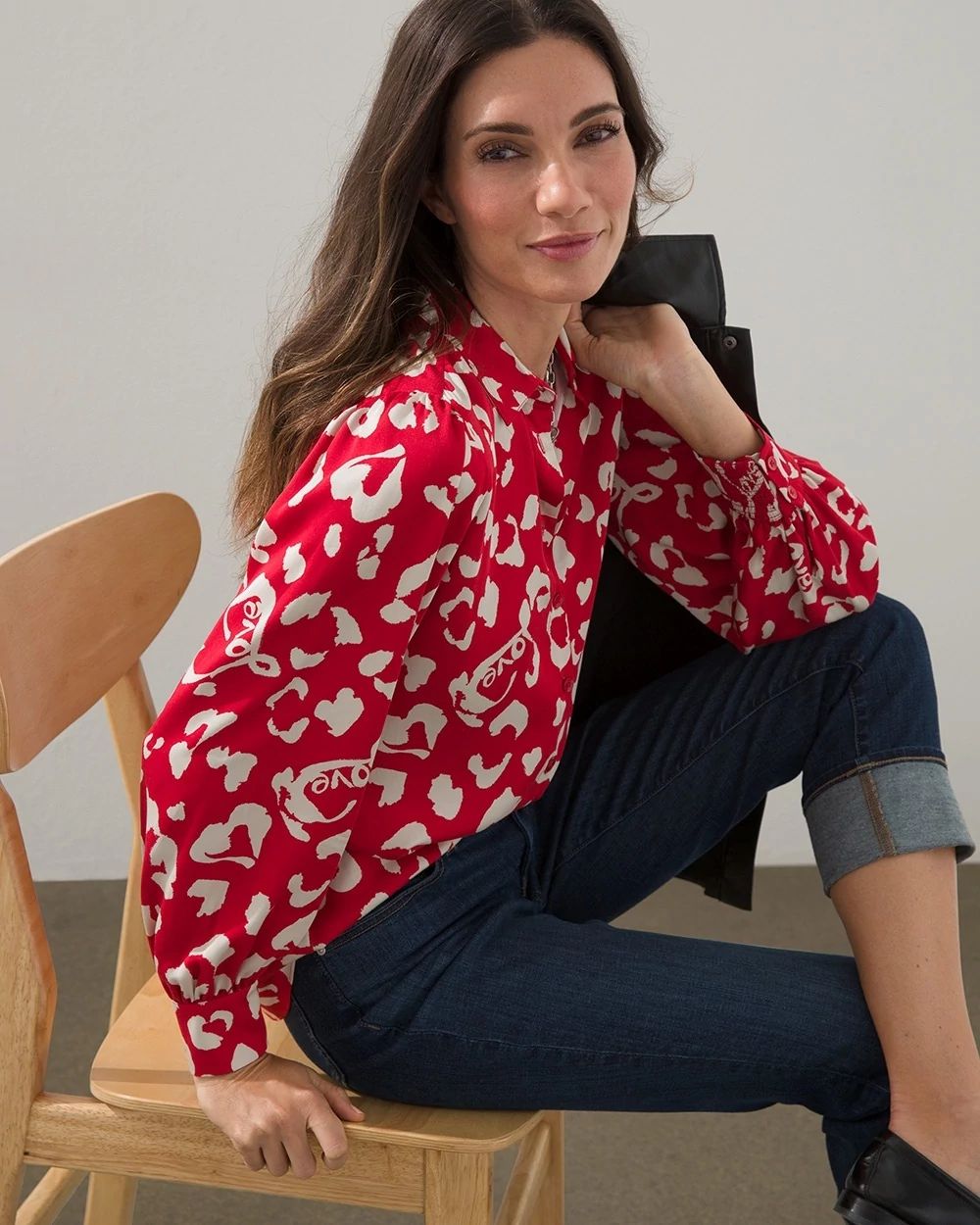 Sandwash Satin Leopard Love Shirt