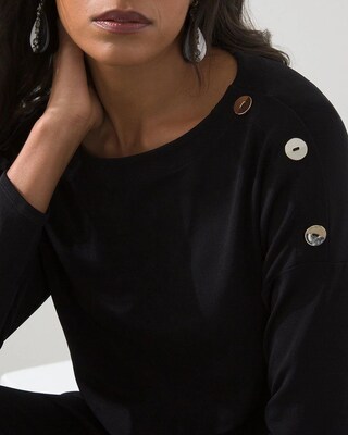 Travelers Classic Button-Trim Top