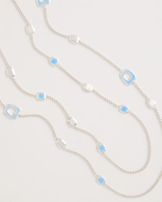 Sea Glass Inspired Charm Necklace click to view larger image.