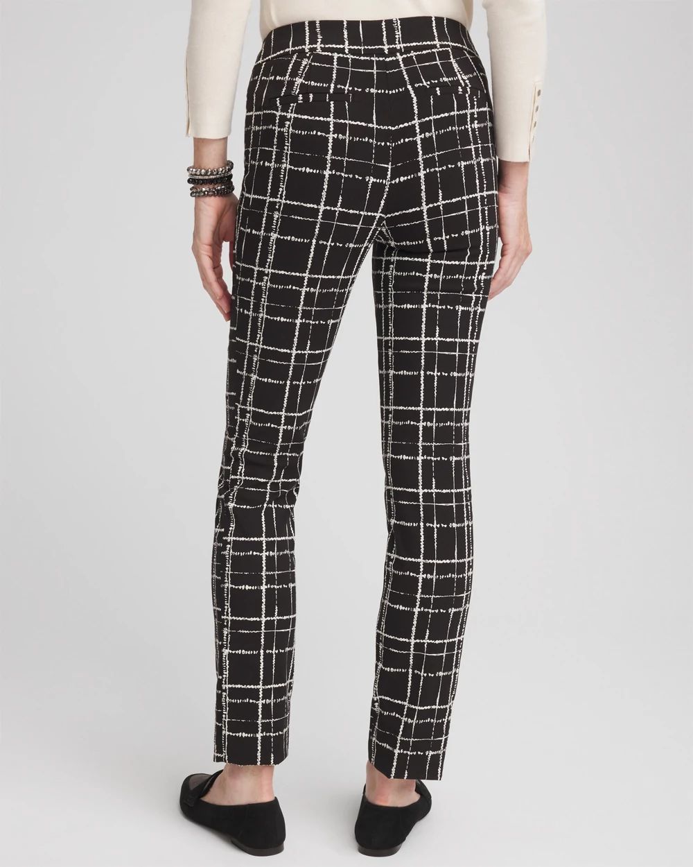 Brigitte Plaid Slim Ankle Pants