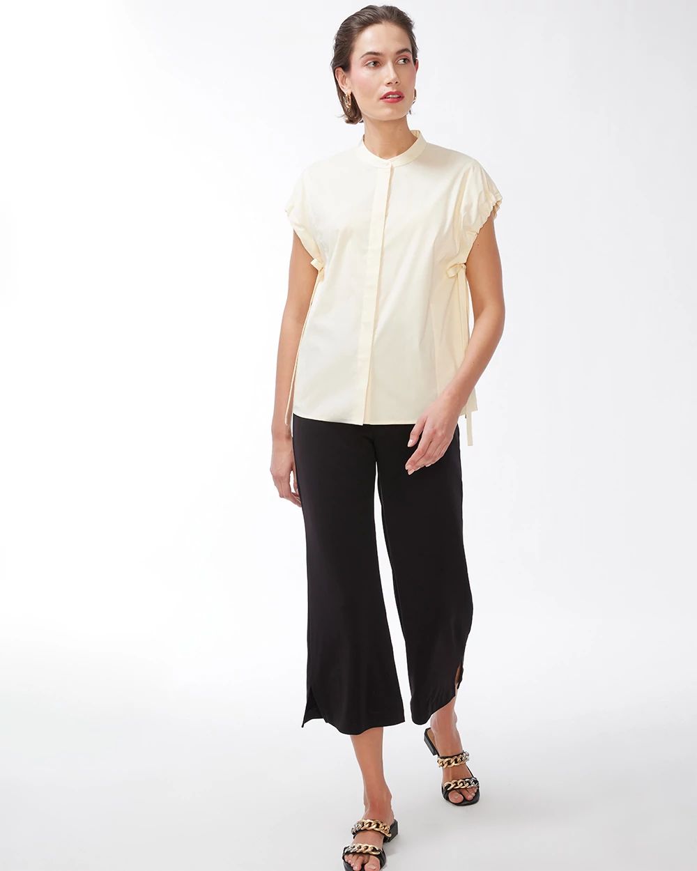 Black Label Poplin Neutral Blouse