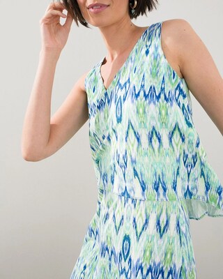 Ikat Print Popover Maxi Dress