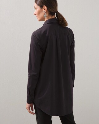No-Iron Stretch High-Low Shirt