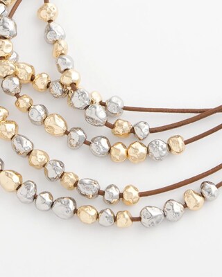 Multi-strand Beaded Bib Necklace click to view larger image.
