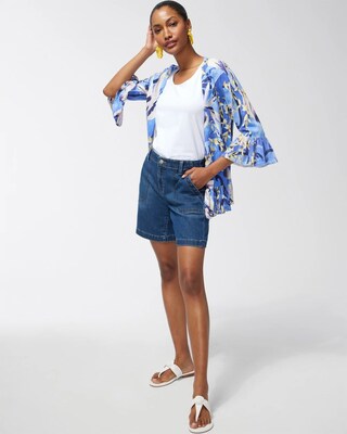 Summer Romance Tropical Peplum Cardigan