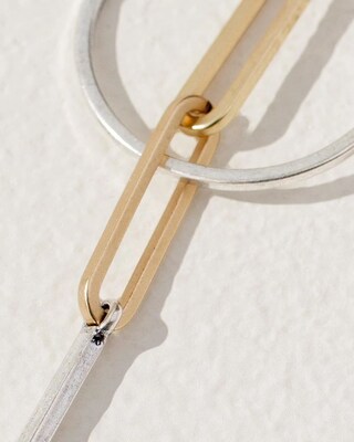 Paper Clip Linear Drop Earrings